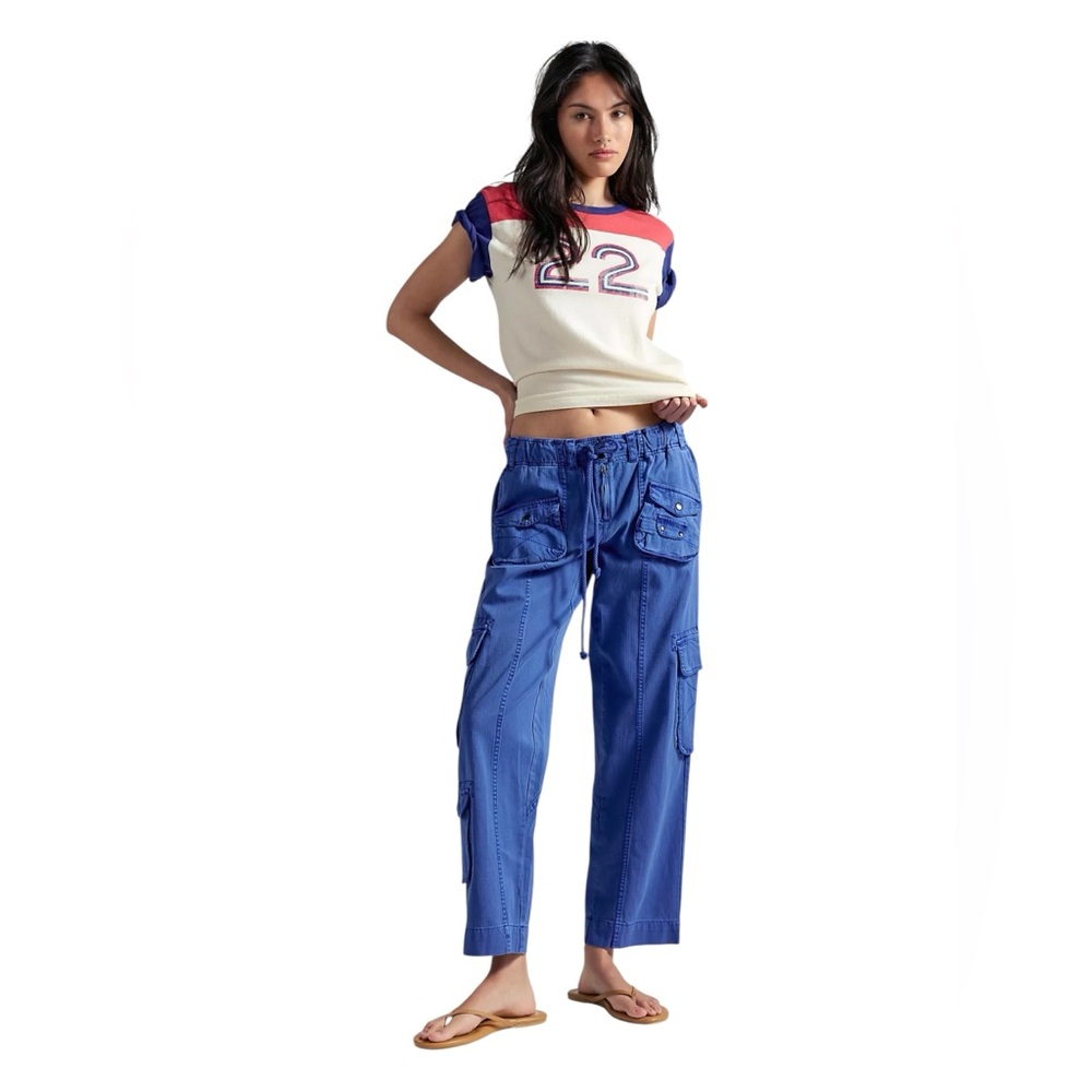 We The Free Tahiti Cargo Pants W’s M Lake Victoria Blue Cargo Joggers Utility - Picture 16 of 16